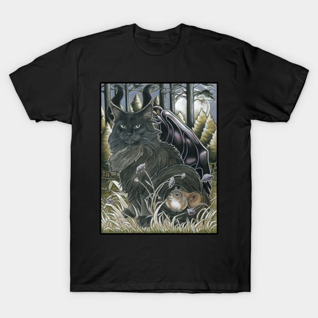 The Dark Forest Cat Spirit T-Shirt by Nat Ewert Art